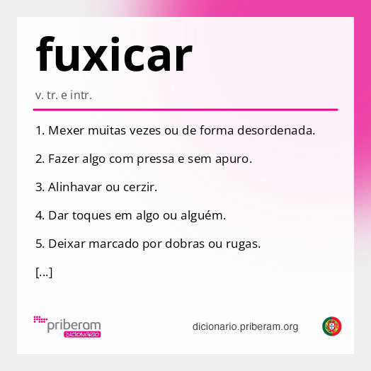 Significado de fuxicar