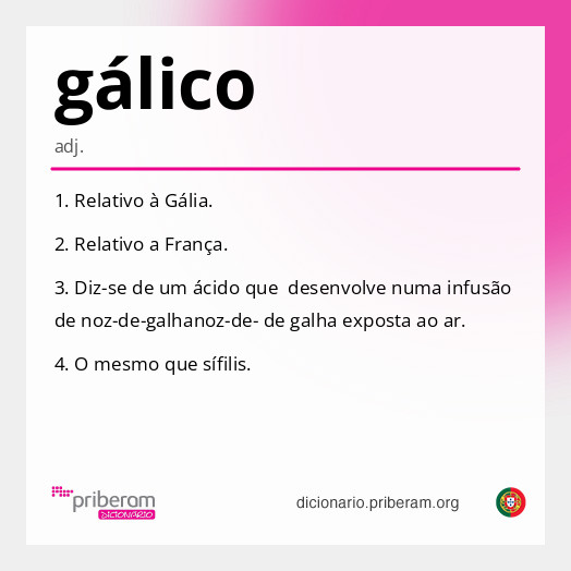Significado de gálico