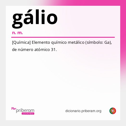 Significado de gálio