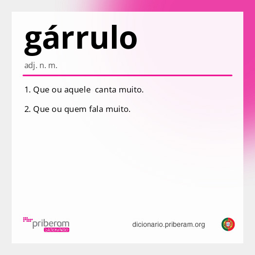 Significado de gárrulo
