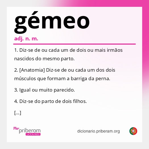 Significado de gémeo