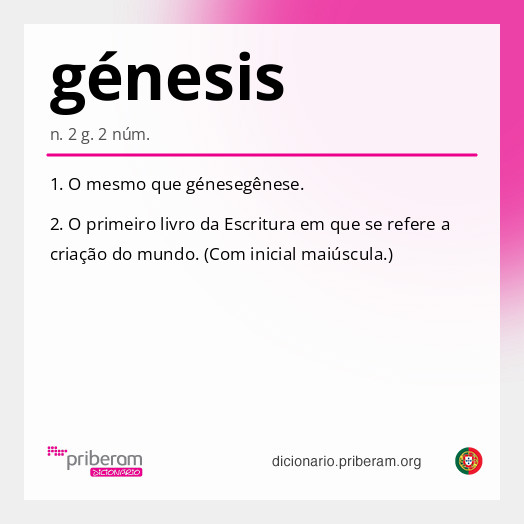 Significado de génesis