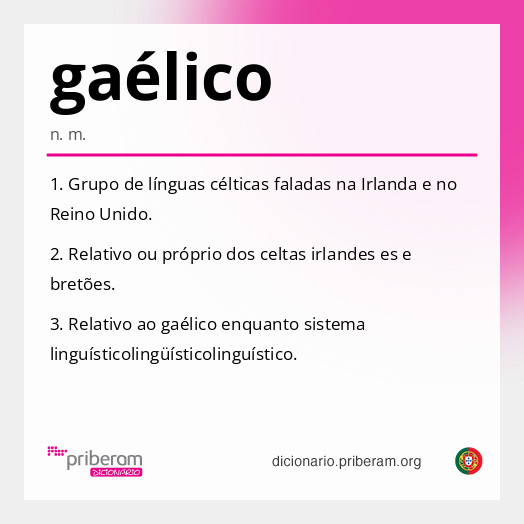 Significado de gaélico