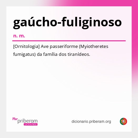 Significado de gaúcho-fuliginoso