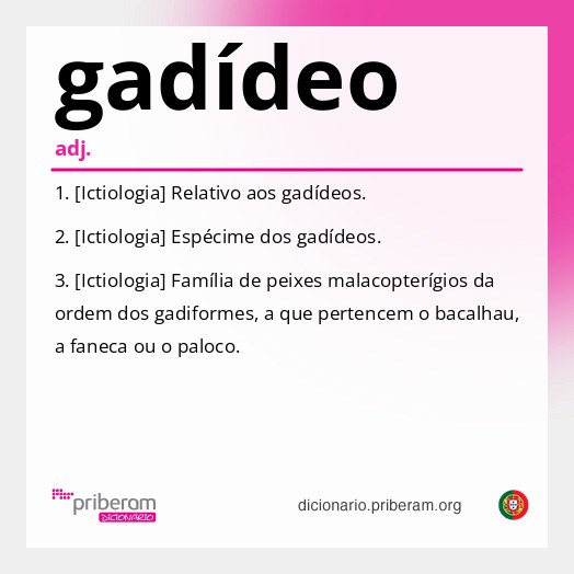 Significado de gadídeo
