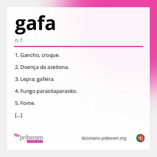 Significado de gafa