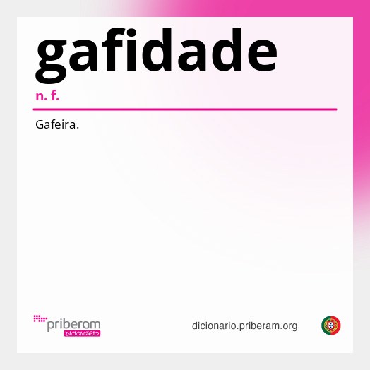 Significado de gafidade