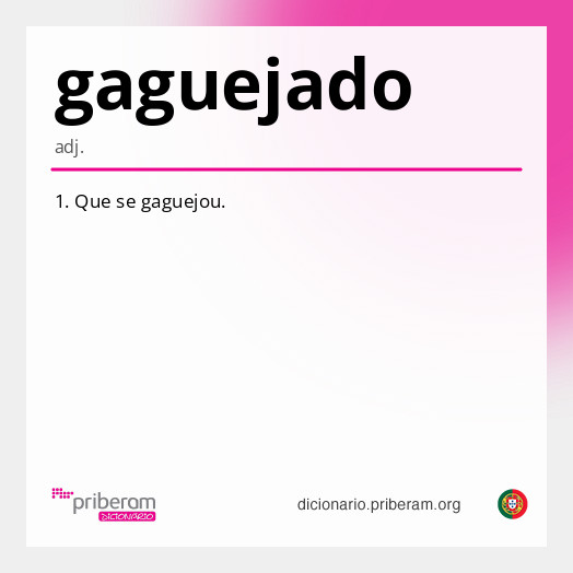 Significado de gaguejado