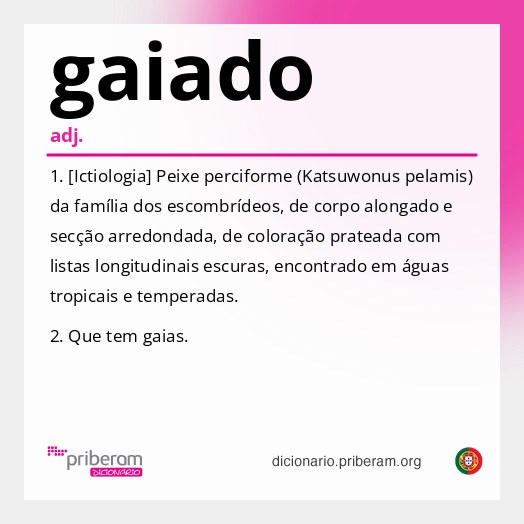 Significado de gaiado