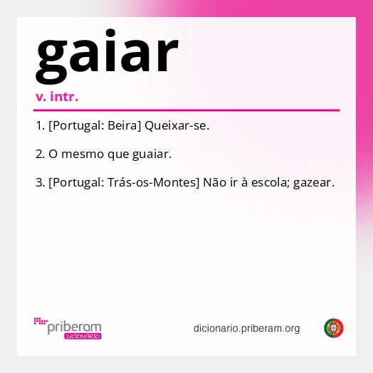 Significado de gaiar