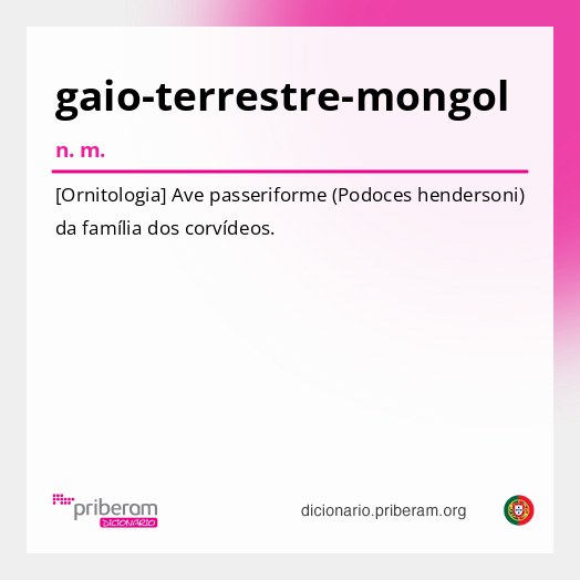 Significado de gaio-terrestre-mongol