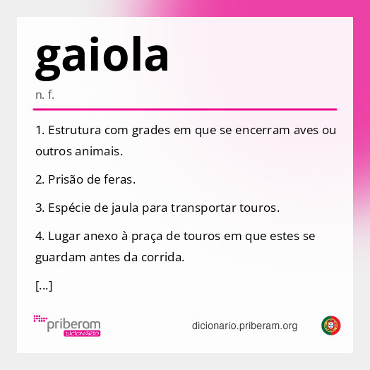 Significado de gaiola