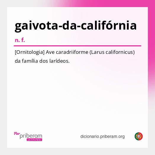 Significado de gaivota-da-califórnia