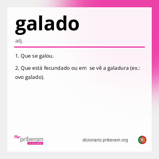 Significado de galado
