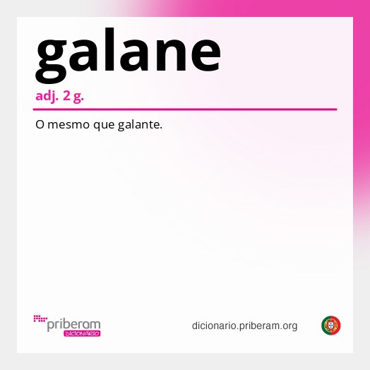 Significado de galane