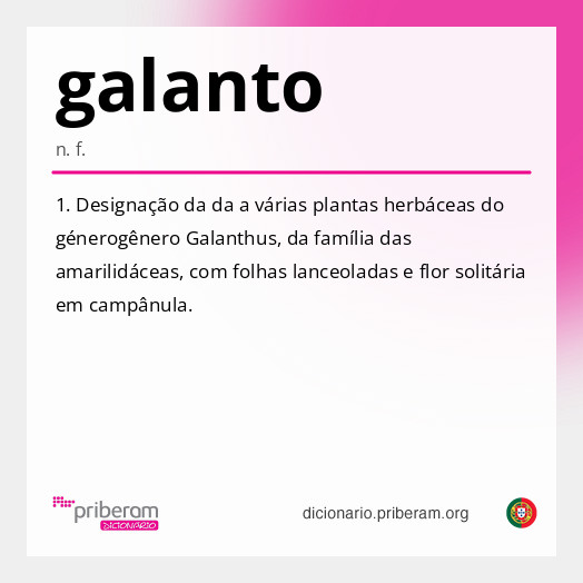 Significado de galanto