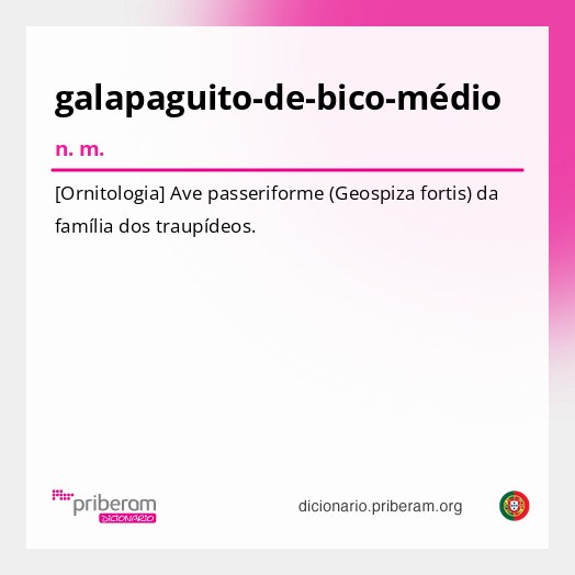 Significado de galapaguito-de-bico-médio