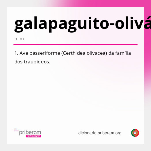 Significado de galapaguito-oliváceo