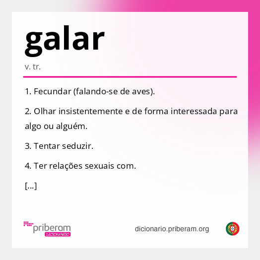 Significado de galar