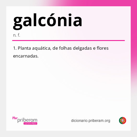 Significado de galcónia