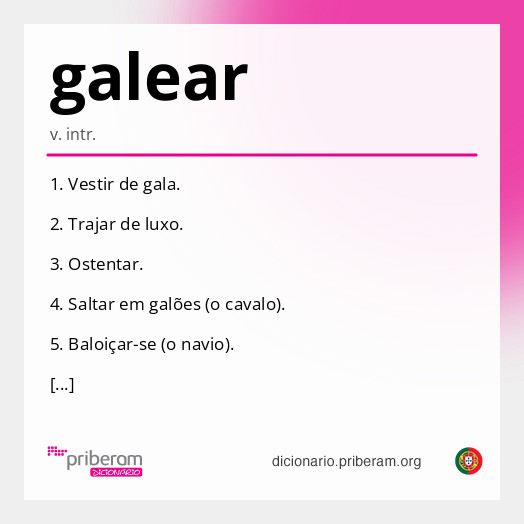 Significado de galear