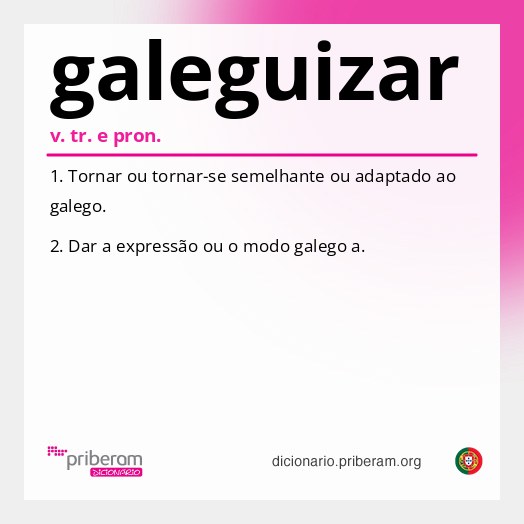 Significado de galeguizar