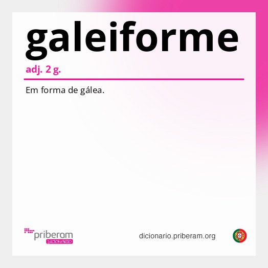 Significado de galeiforme