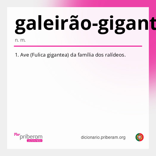 Significado de galeirão-gigante