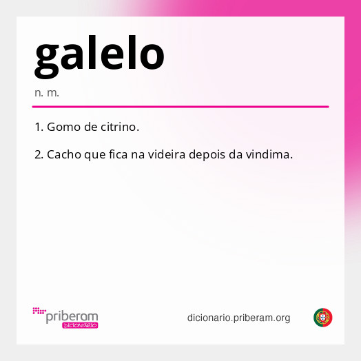 Significado de galelo