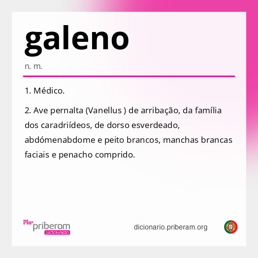 Significado de galeno