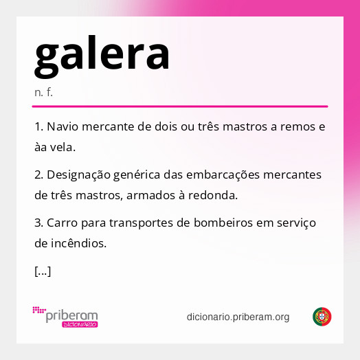 Significado de galera