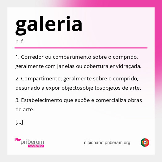 Significado de galeria