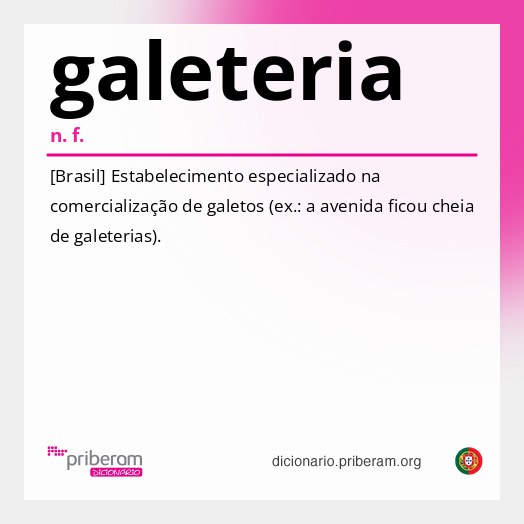 Significado de galeteria