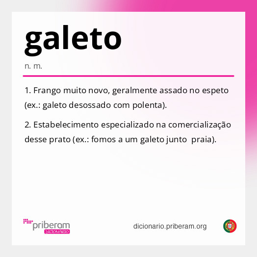 Significado de galeto