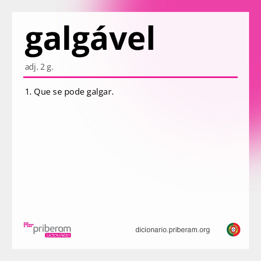 Significado de galgável