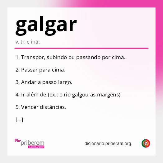 Significado de galgar