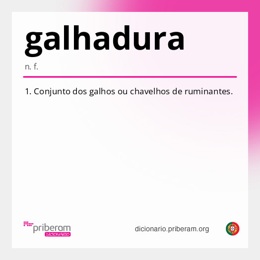Significado de galhadura
