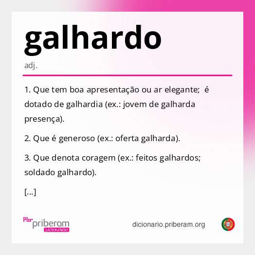Significado de galhardo