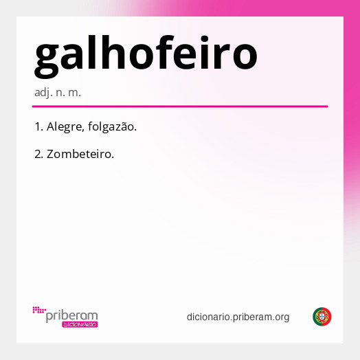 Significado de galhofeiro