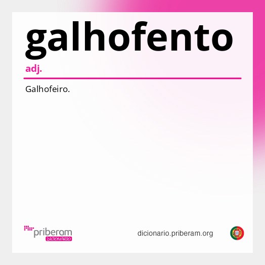 Significado de galhofento