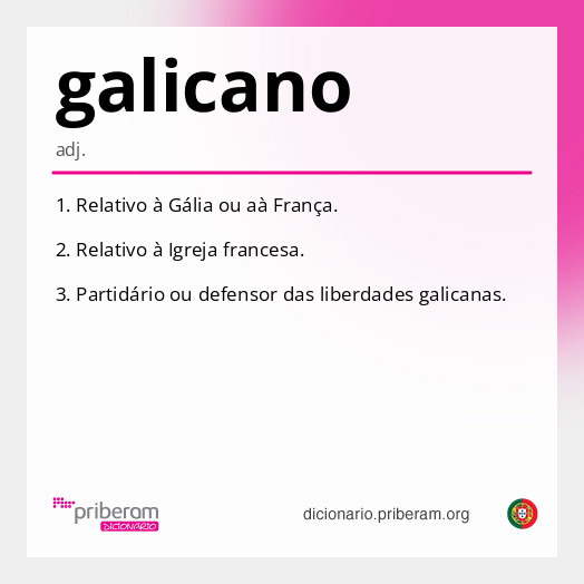 Significado de galicano