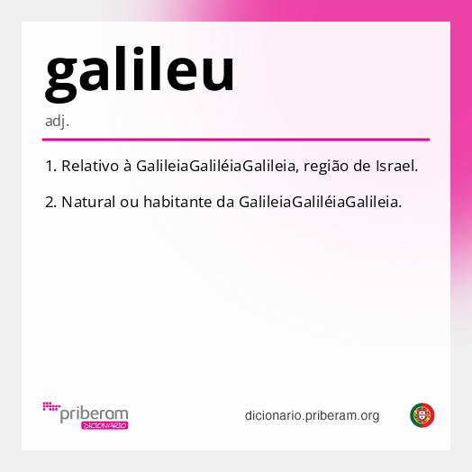 Significado de galileu