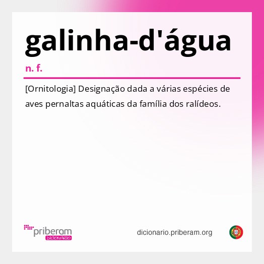 Significado de galinha-d'água