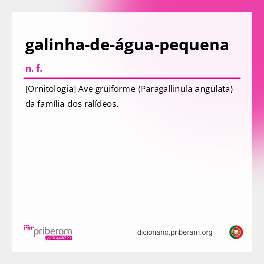 Significado de galinha-de-água-pequena
