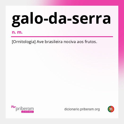 Significado de galo-da-serra