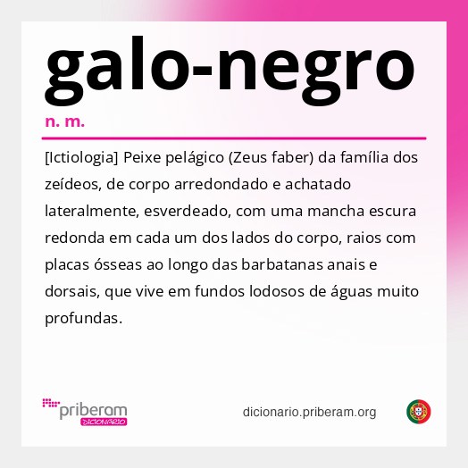 Significado de galo-negro