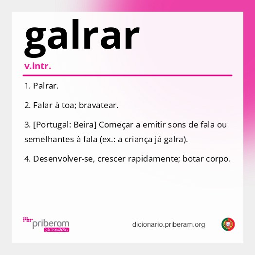 Significado de galrar