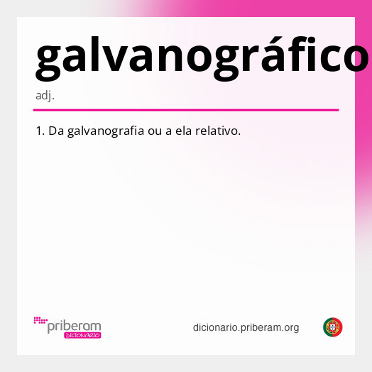 Significado de galvanográfico