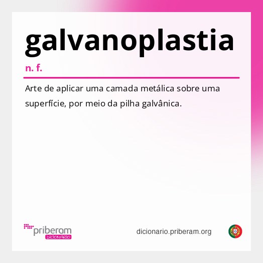 Significado de galvanoplastia