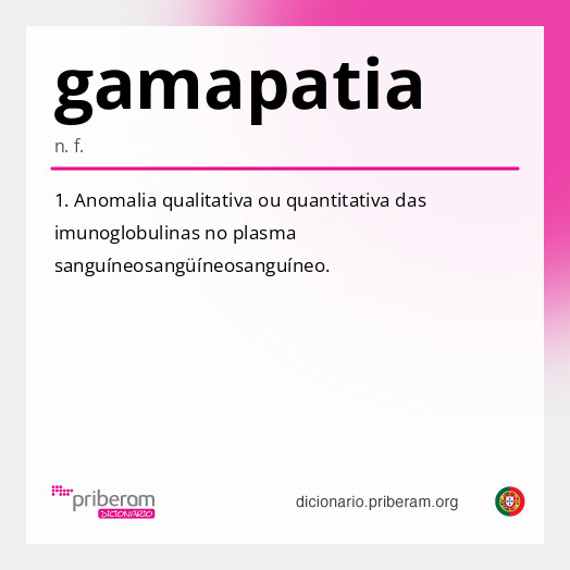 Significado de gamapatia